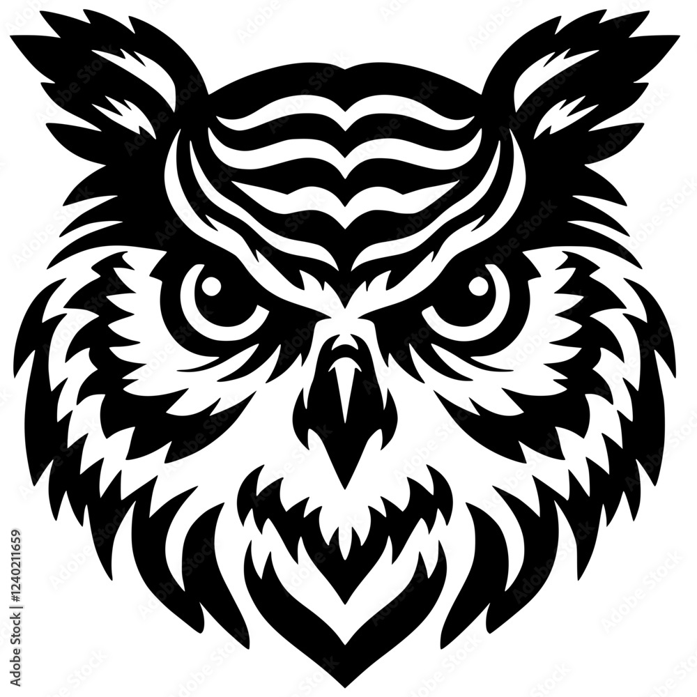 Obraz premium Tiger owl silhouette