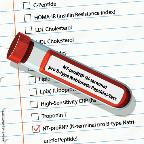 Blood Test Checklist and Sample Tube