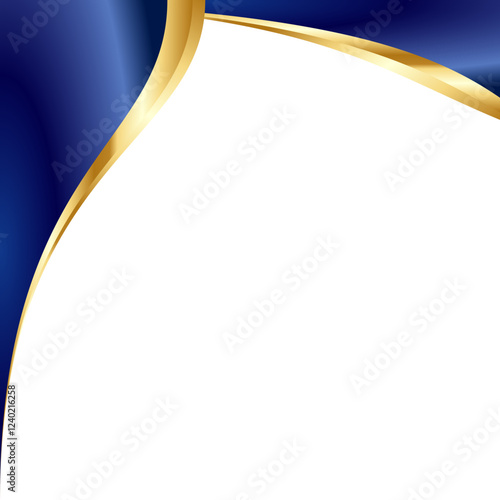 Abstract Blue Background with Gold Accent