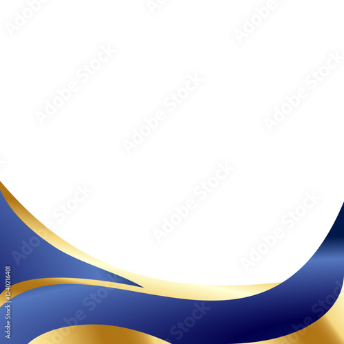 Abstract Blue Background with Gold Accent