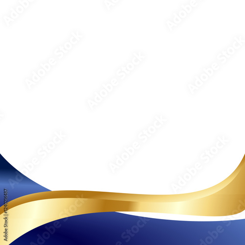 Abstract Blue Background with Gold Accent