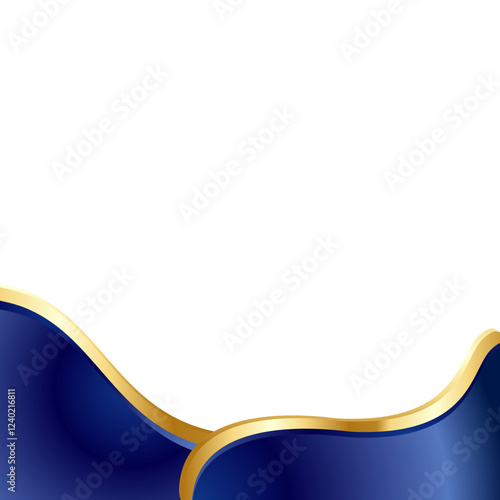 Abstract Blue Background with Gold Accent