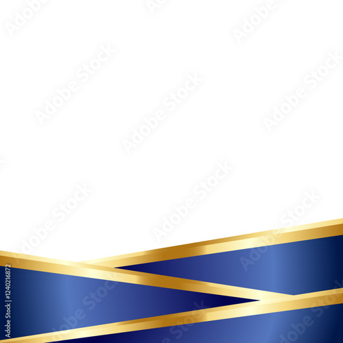 Abstract Blue Background with Gold Accent