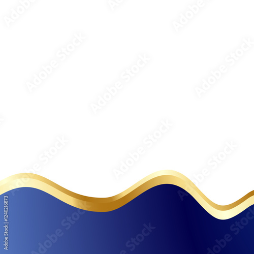 Abstract Blue Background with Gold Accent
