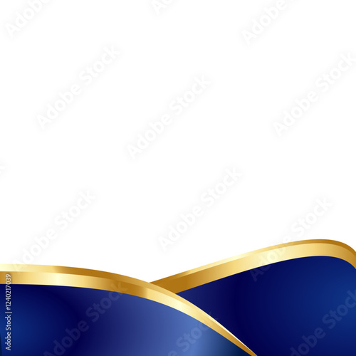 Abstract Blue Background with Gold Accent