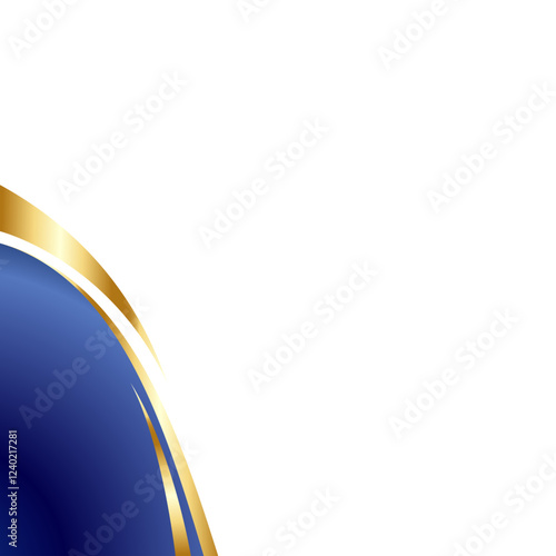 Abstract Blue Background with Gold Accent