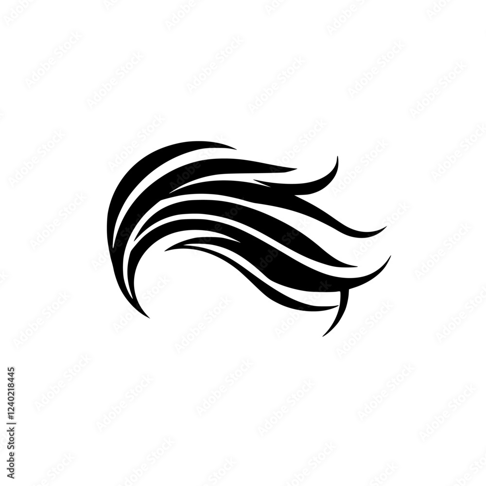 Abstract Black Wave Design: Minimalist Vector Graphic Illustration Abstract Black Wave Design: Minimalist Vector Graphic Illustration