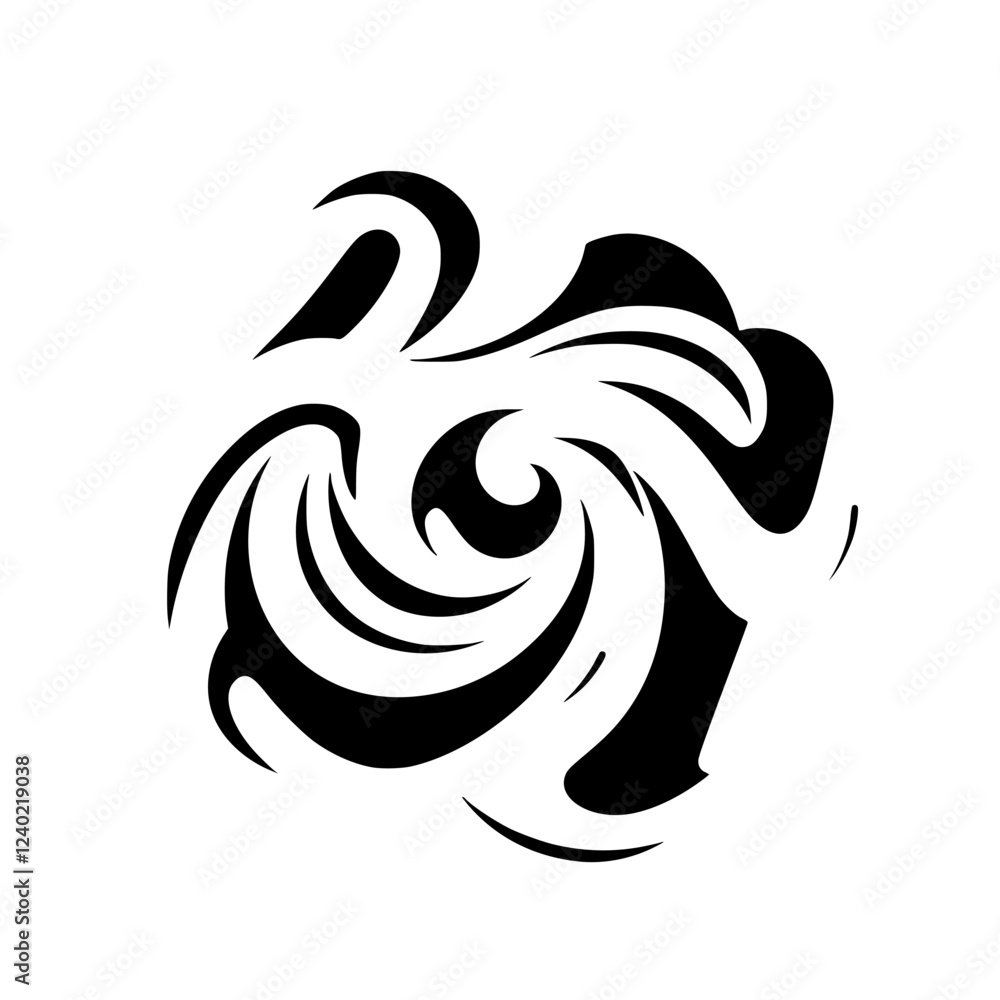 Abstract Swirl Design: Black and White Vector Graphic. Perfect for modern backgrounds, textures, and patterns. A minimalist, geometric, decorative element. Abstract Swirl Design: Black and White Vector Graphic. Perfect for modern backgrounds, textures, and patterns. A minimalist, geometric, decorative element.