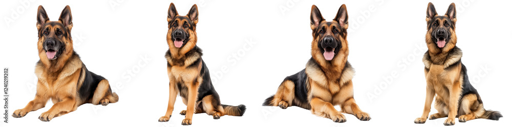 German Shepherd isolated on a white background. Mix Collection Png. German Shepherd isolated on a white background. Mix Collection Png.