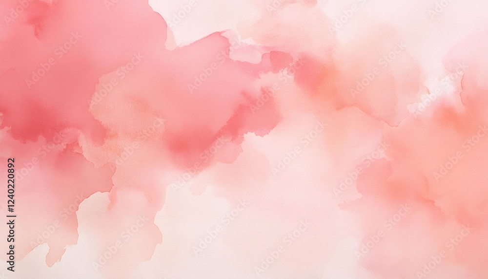 Delicate Pink Watercolor Painting Creating Abstract Background Delicate Pink Watercolor Painting Creating Abstract Background