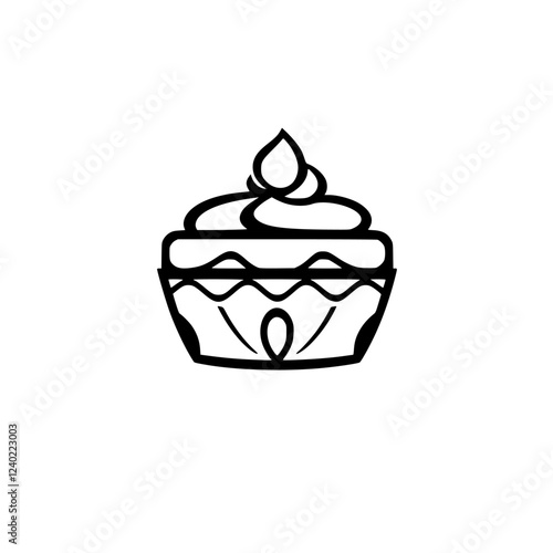 A delectable cupcake, adorned with creamy frosting. This image is perfect for bakery websites, menus, or food blogs. It evokes feelings of sweetness and indulgence.