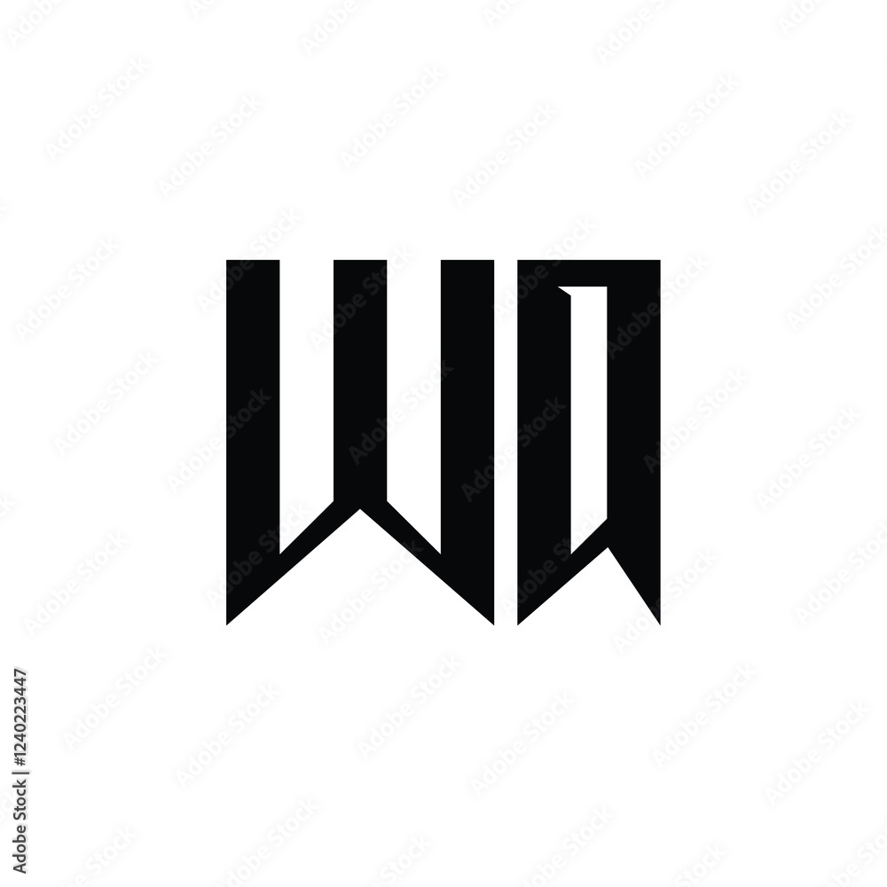 WQ monogram logo design letter text name symbol monochrome logotype alphabet character simple logo WQ monogram logo design letter text name symbol monochrome logotype alphabet character simple logo