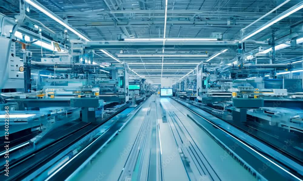 inside a high-precision electronics manufacturing facility inside a high-precision electronics manufacturing facility