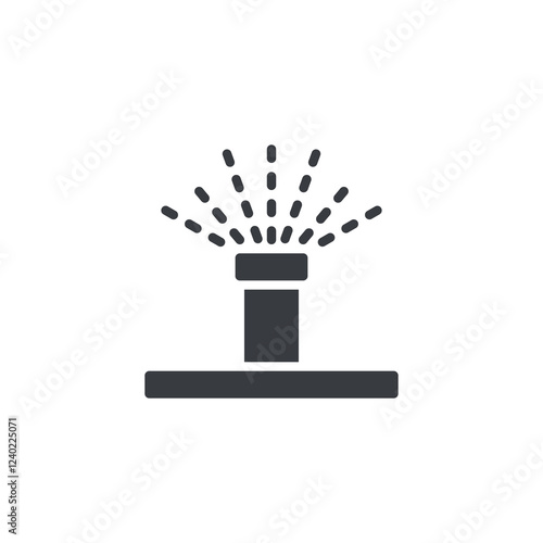 Lawn sprinkler vector icon