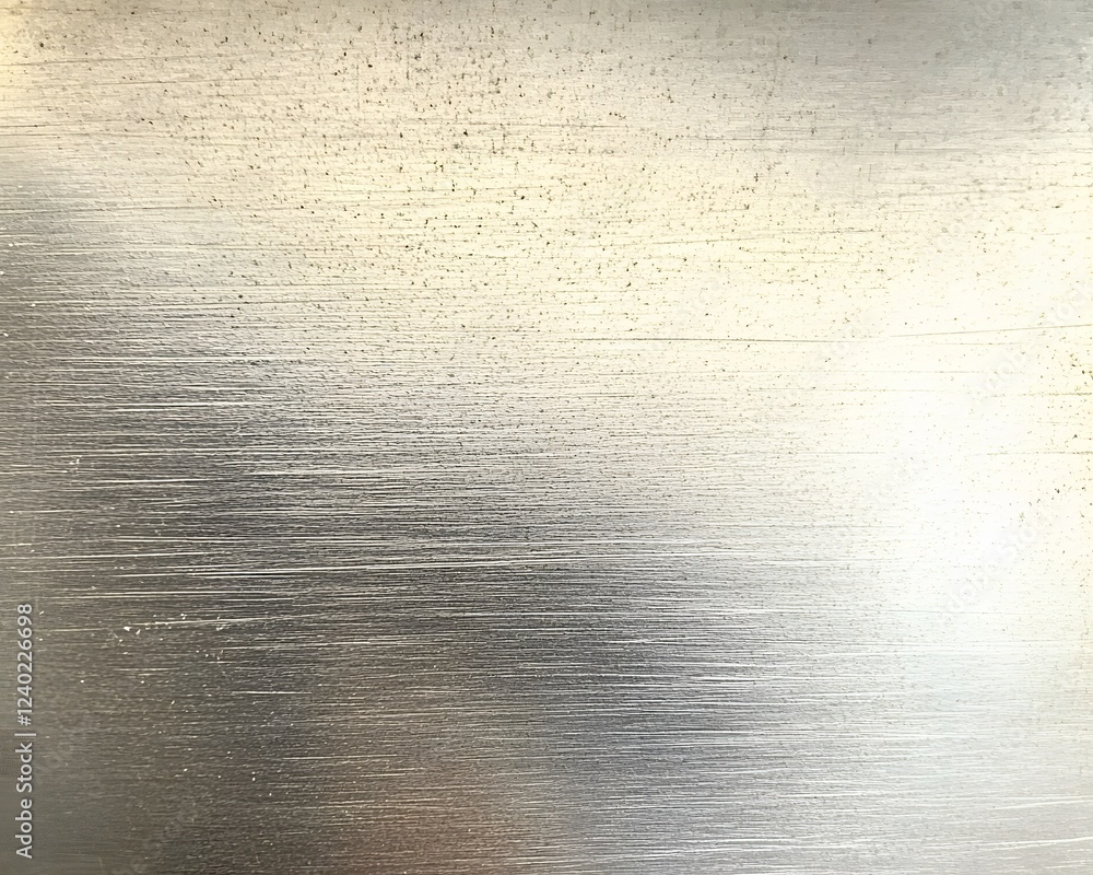 Fototapeta premium Brushed Metal Texture Background Image, Silver Metallic Surface Detail