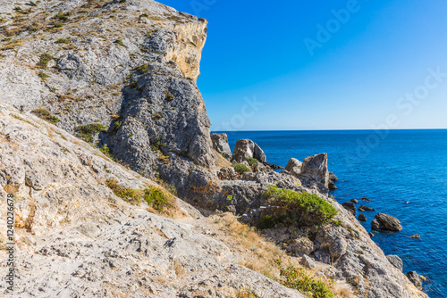 Cape Alchak nature reserve near Sudak, Crimea, Russia  photo