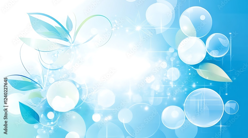 Blue floral spring background design Blue floral spring background design