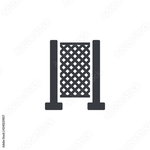 Wooden trellis vector icon