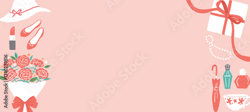 母の日のイメージフレーム　イラスト