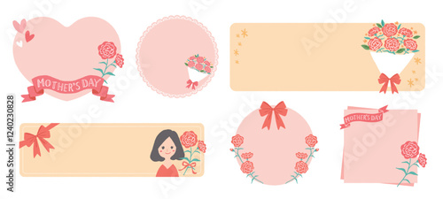 母の日のイメージフレーム　イラスト