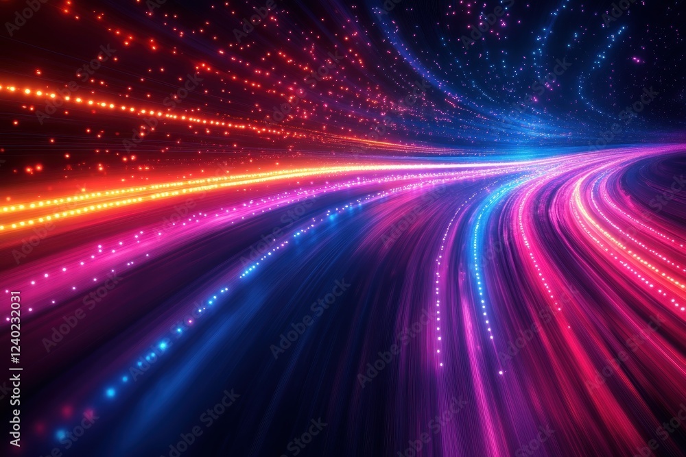 Vibrant light trails creating a dynamic motion effect Vibrant light trails creating a dynamic motion effect