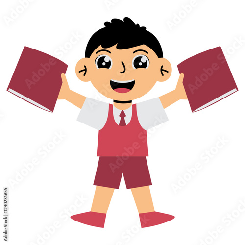 Student Holding Book 