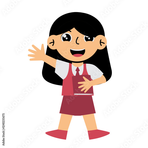 Student With Welcoming Gesture