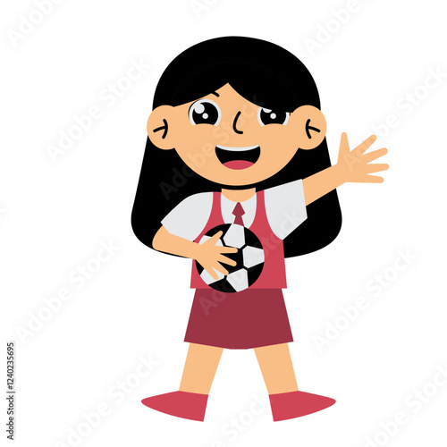 Girl Holding Ball 