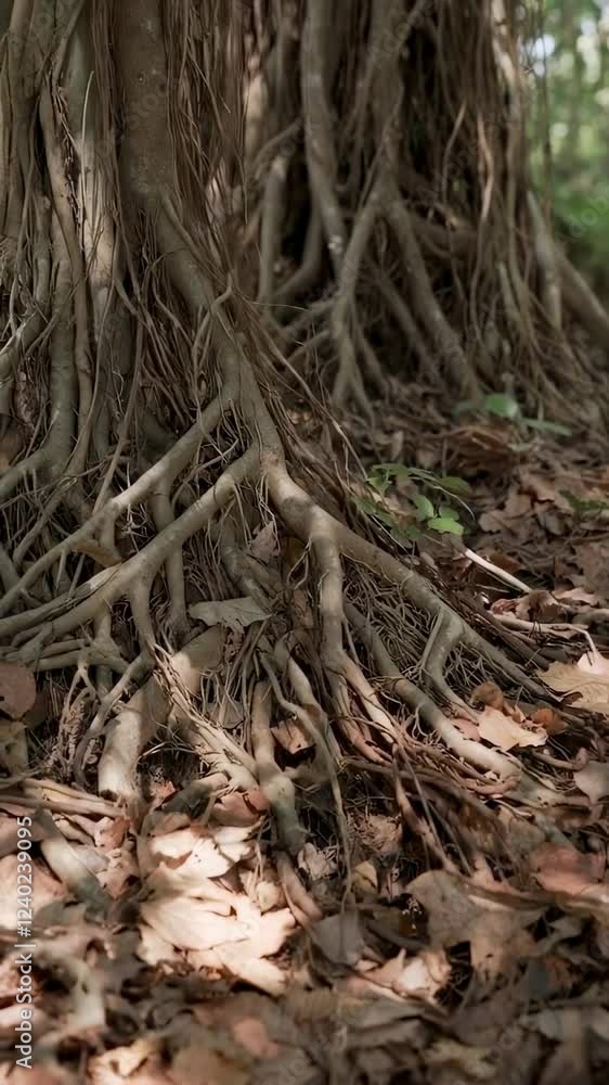 Close Up of Large Tree Roots in a Vietnamese Forest Close Up of Large Tree Roots in a Vietnamese Forest