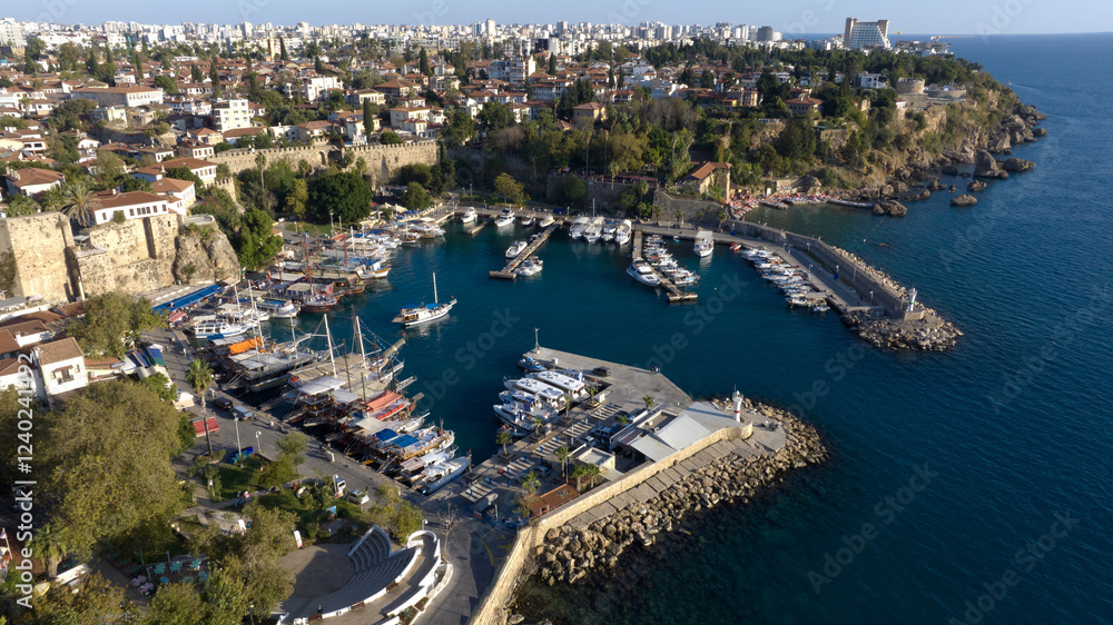 Fototapeta premium antalya kaleici marina, boats, mediterranean sea