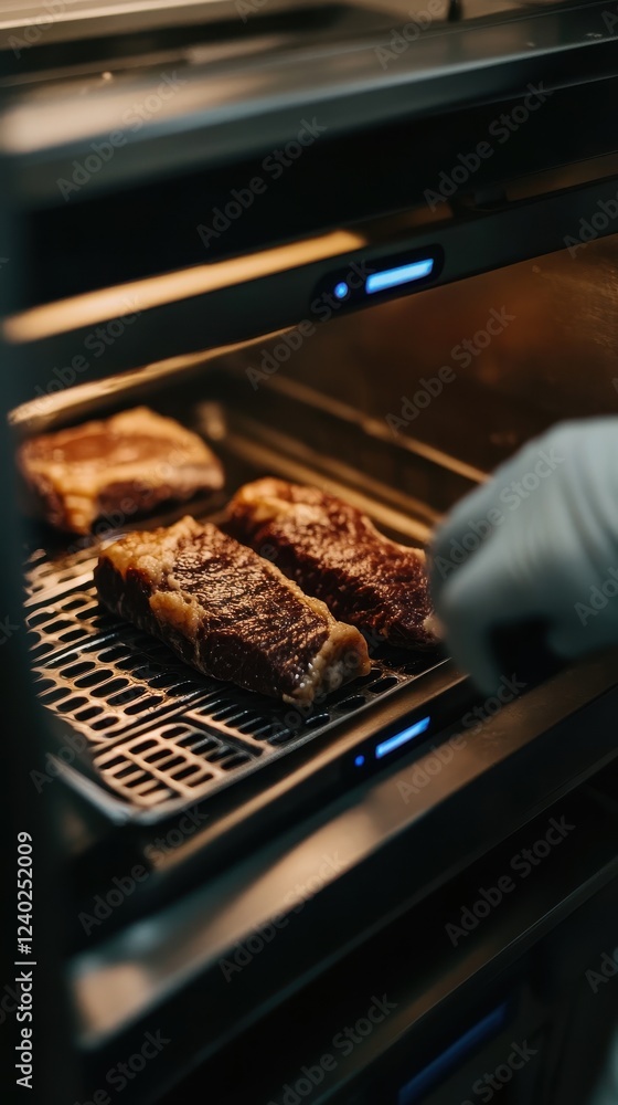 Gourmet Steak Preparation: Sous Vide Cooking Process Gourmet Steak Preparation: Sous Vide Cooking Process