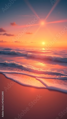 Relaxing Sunset View by Calm Tropical Waters