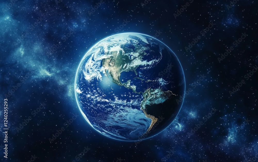 Earth, space, nebula, planet, view, cosmos, rotating, background, global, science Earth, space, nebula, planet, view, cosmos, rotating, background, global, science
