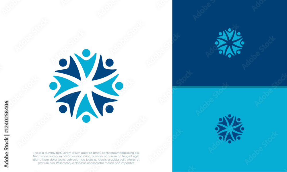 Fototapeta premium Human Resources Consulting Company, Global Community Logo