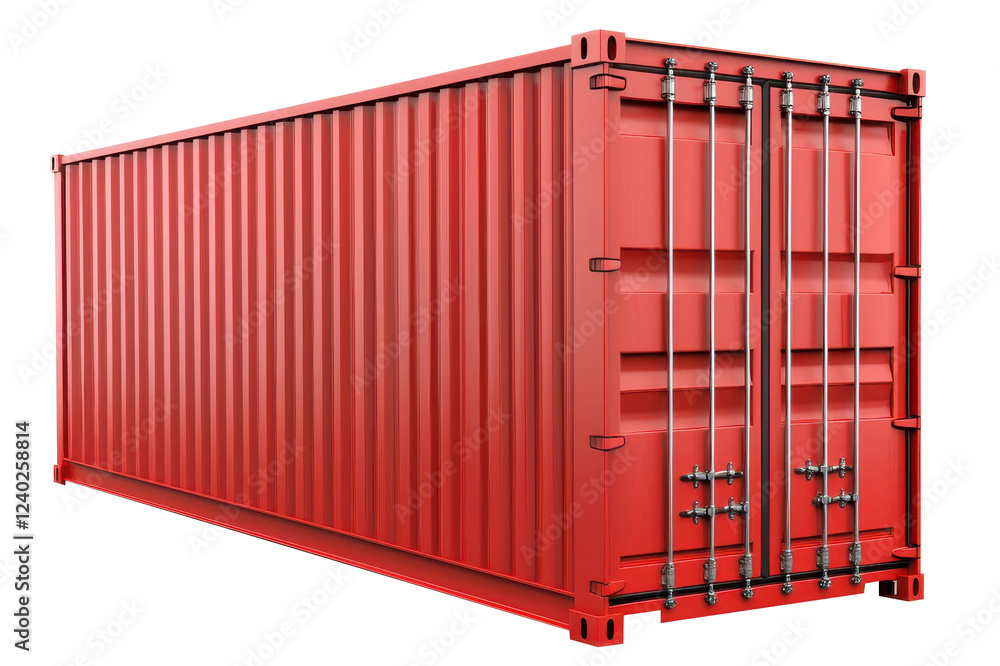 Red Cargo Shipping Container. Red Cargo Shipping Container.