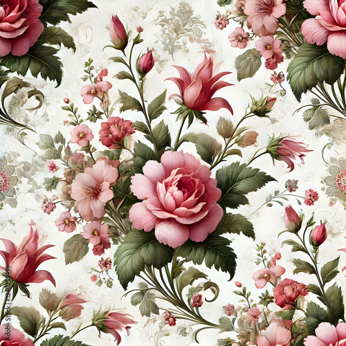 A delightful watercolor pattern, offering a sweet and endearing floral design.