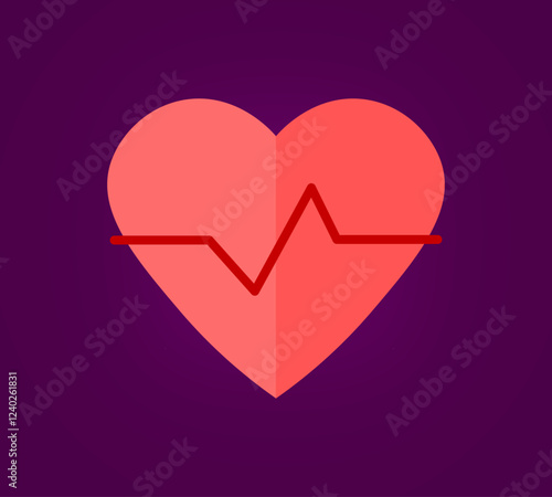 The heart pulse icon is suitable for health themes