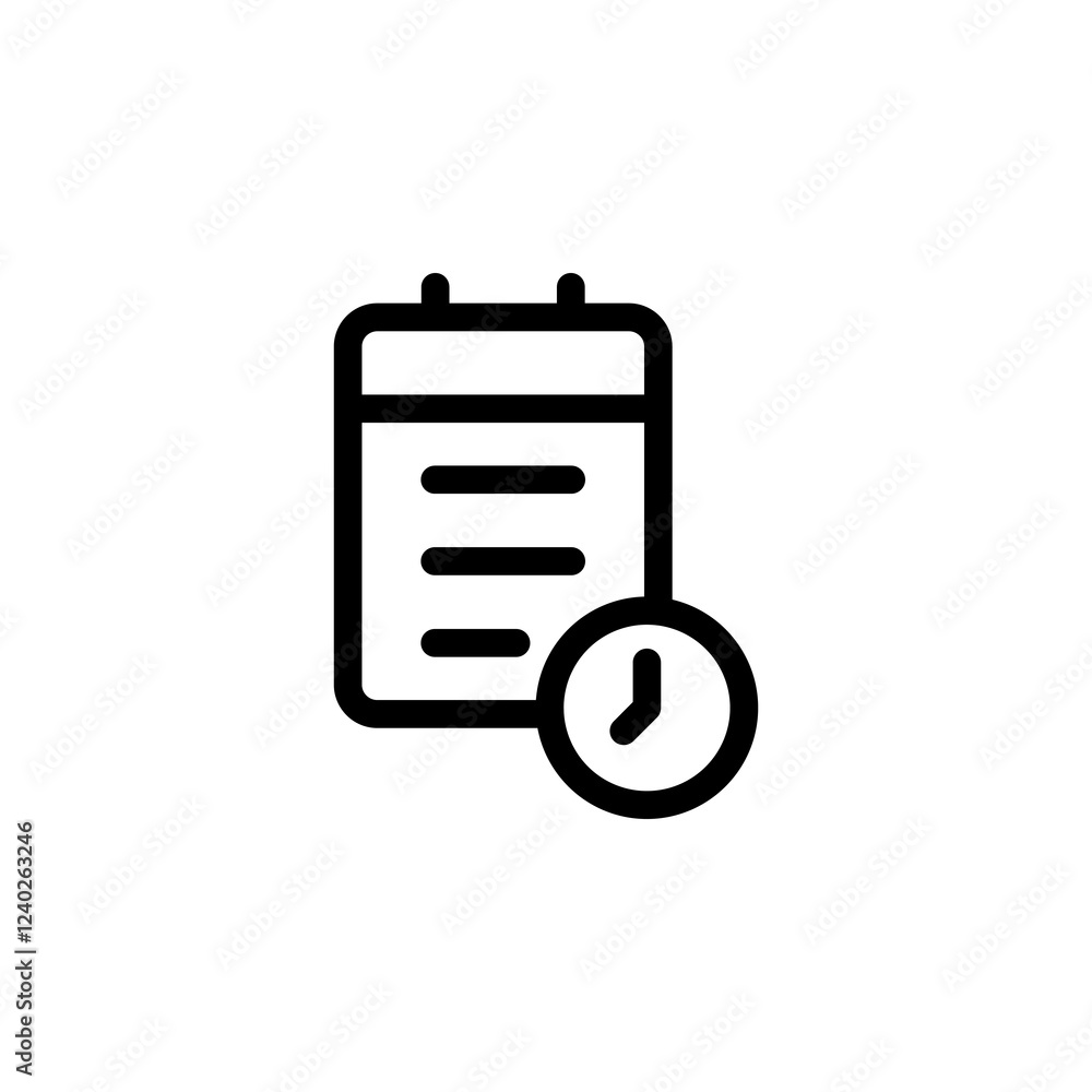 class schedule icon vector design template class schedule icon vector design template