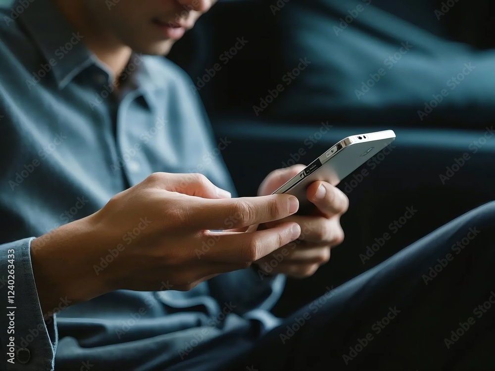 closeup of hands typing on the mobile phone for searching financial news or chatting with friends,family closeup of hands typing on the mobile phone for searching financial news or chatting with friends,family
