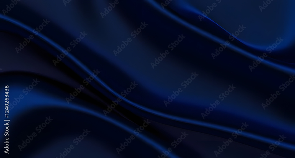 Obraz premium Black dark navy blue indigo cobalt sapphire abstract background. Silk satin fabric. Glitter shimmer. Color gradient. Line stripe wave shadow. Luxury elegant subtle. Blank design