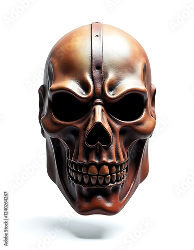 Bronze Skull Mask 3d Render Halloween Decor