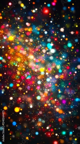 Colorful explosion of paint in abstract art piece from contemporary artist