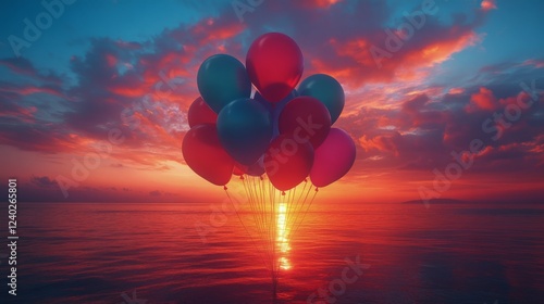 Colorful assortment of balls in various sizes and shades on a playful surface