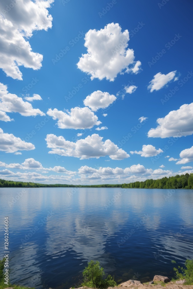 there is a large body of water with a sky and clouds in the background there is a large body of water with a sky and clouds in the background
