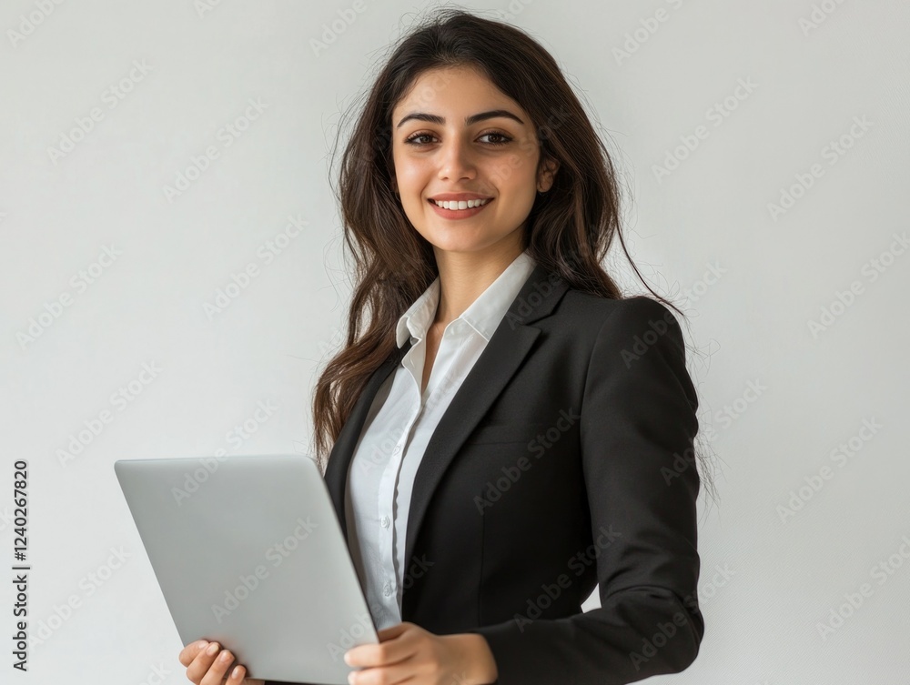 Professional Businesswoman Posing with Tablet Professional Businesswoman Posing with Tablet