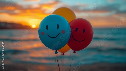 Colorful assortment of balls in various sizes and shades on a playful surface