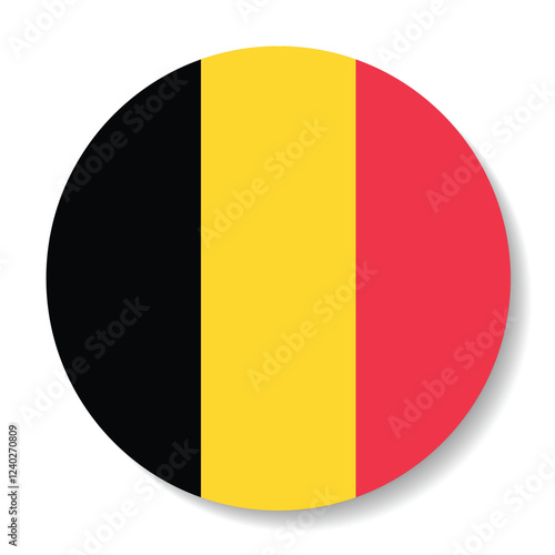 Free Download The flag of Belgium. Flag icon. Standard color. Circle icon flag. Computer illustration. Digital illustration. Vector illustration. - GFXLoad