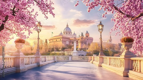 Stunning Spring Sunrise at Castel Sant'Angelo Rome