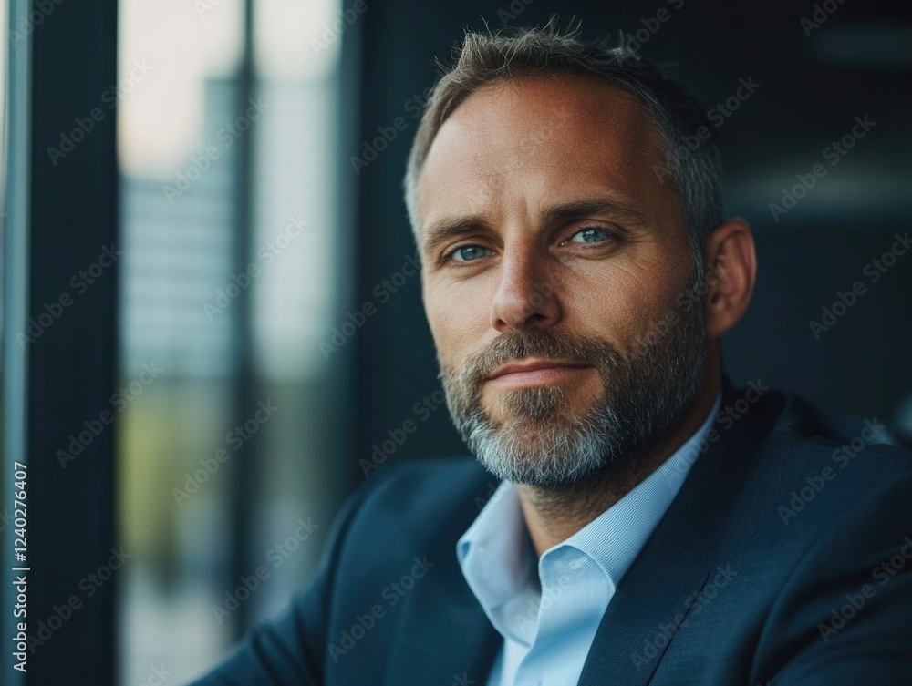 Fototapeta premium Professional Businessman Beard Portrait