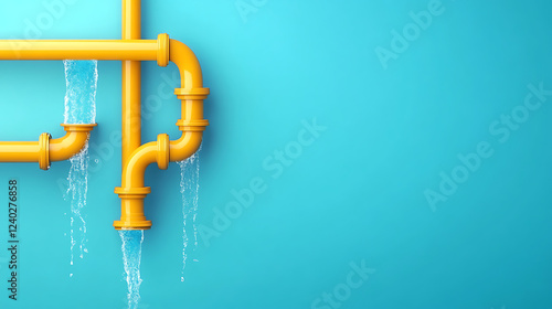 Sewer pipe with water flow symbolizing drainage and sanitation photo